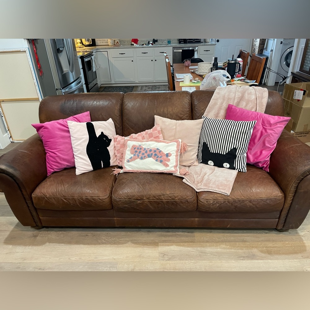 Cat + Pink Pillow Cases